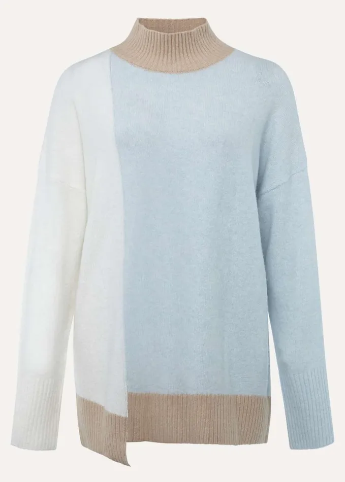 Phase Eight Mariella Cosy Asymmetric Jumper Ice Blue Women Knitwear