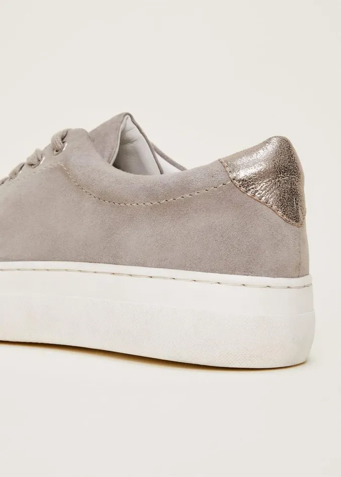 Phase Eight Metallic Trainer Grey Women Flats