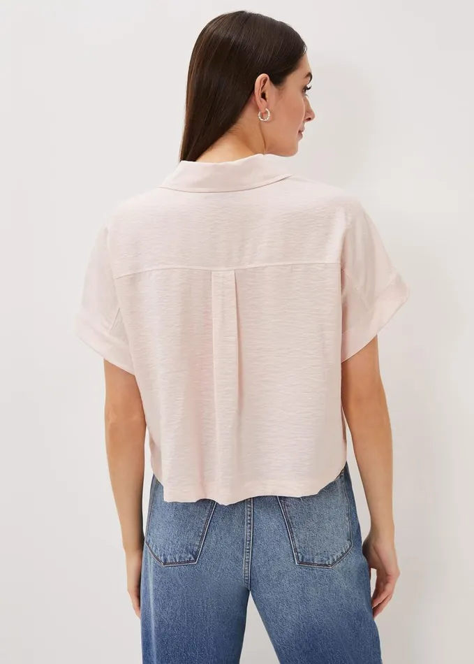 Phase Eight Mia Short Sleeve Shirt Pale Pink Women Shirts and Blouses