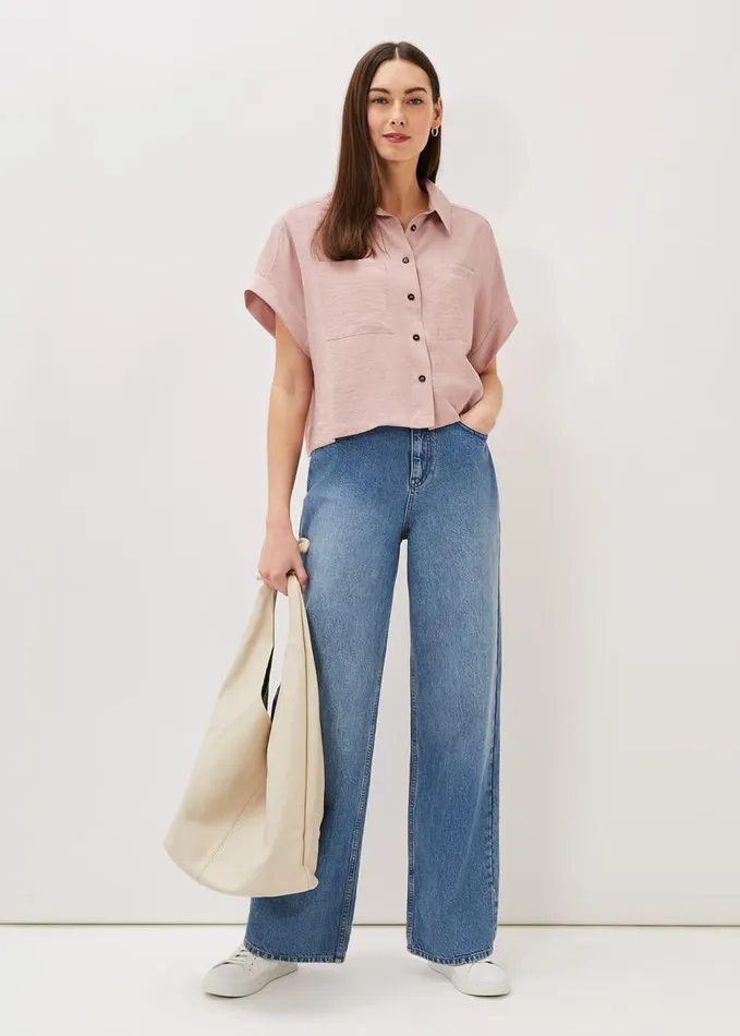 Phase Eight Mia Short Sleeve Shirt Pale Pink Women Shirts and Blouses