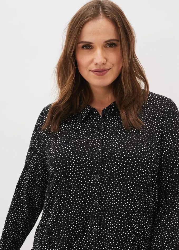 Phase Eight Mina Spot Jersey Dress Black Women Dresses