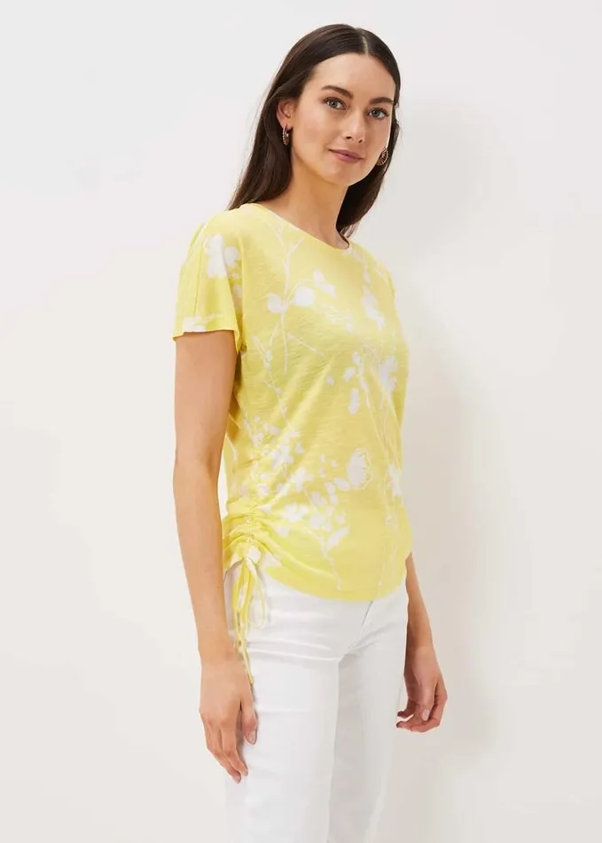 Phase Eight Nathalia Ditsy Print Top Yellowwhite Women Tops and TShirts