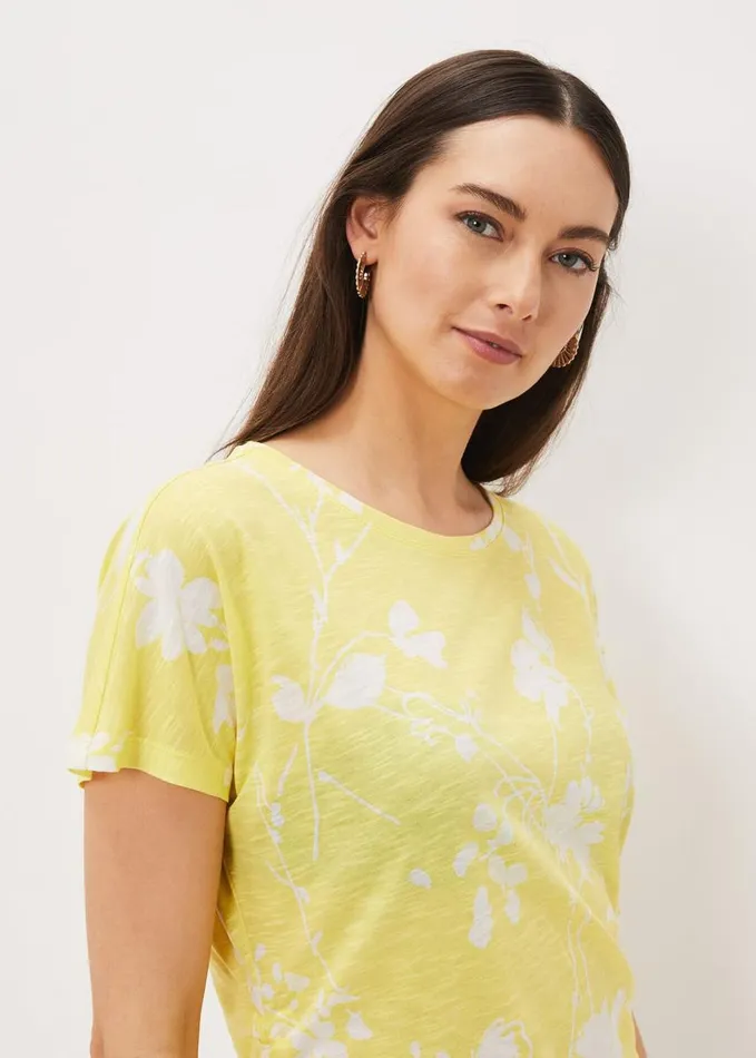 Phase Eight Nathalia Ditsy Print Top Yellowwhite Women Tops and TShirts