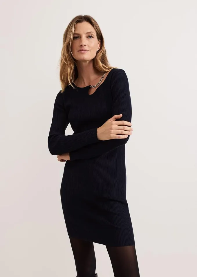 Phase Eight Nia Necklace Mini Dress Navy Women Dresses