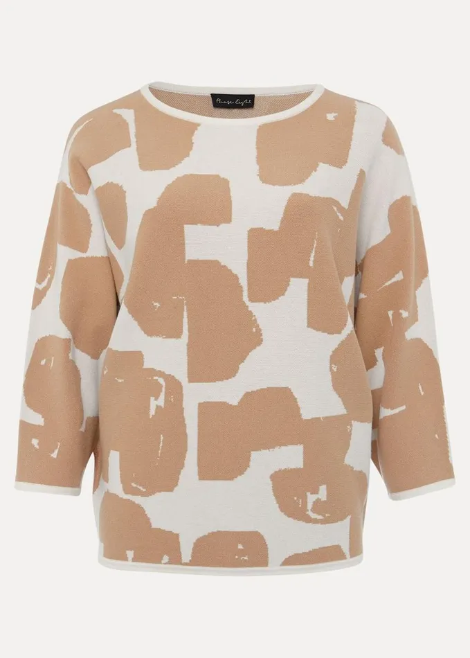 Phase Eight Nixie Contour Spot Jumper Brown Women Knitwear