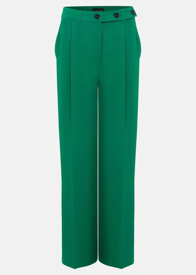 Phase Eight Opal Wide Leg Trousers Green Women Trousers
