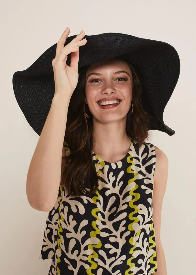 Phase Eight Oversized Straw Hat Black Women Fascinators and Hats