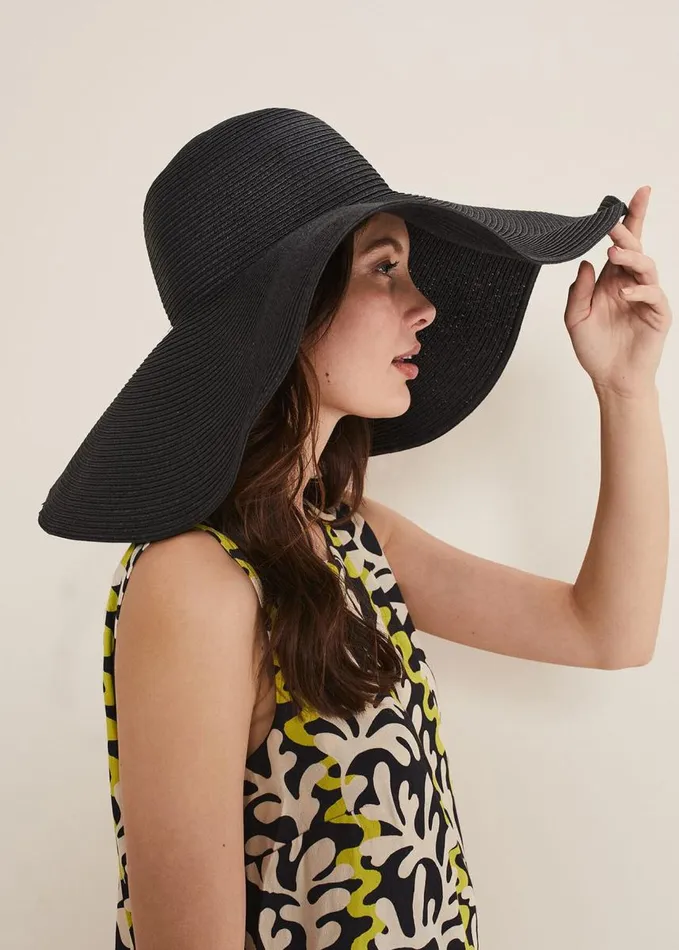 Phase Eight Oversized Straw Hat Black Women Fascinators and Hats