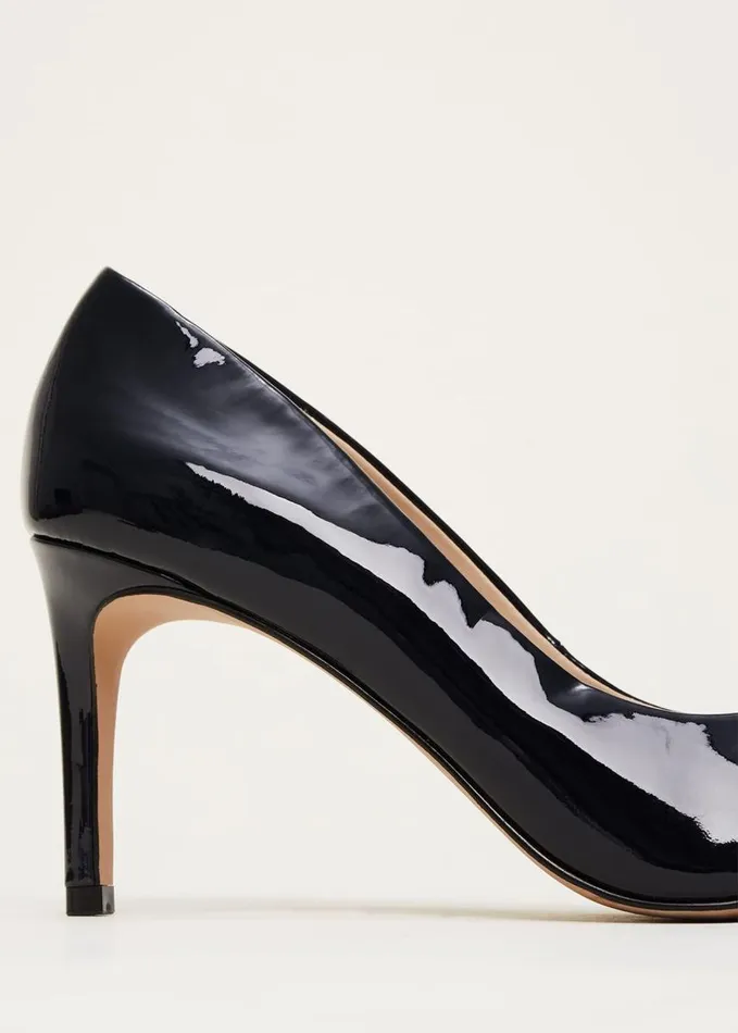 Phase Eight Patent Bow Court Shoe Navy Women Occasion Shoes