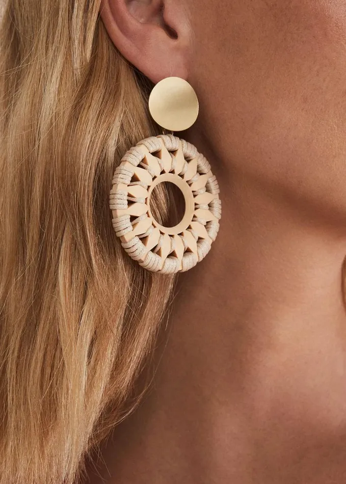 Phase Eight Pattern Drop Earrings Neutral Women Jewellery