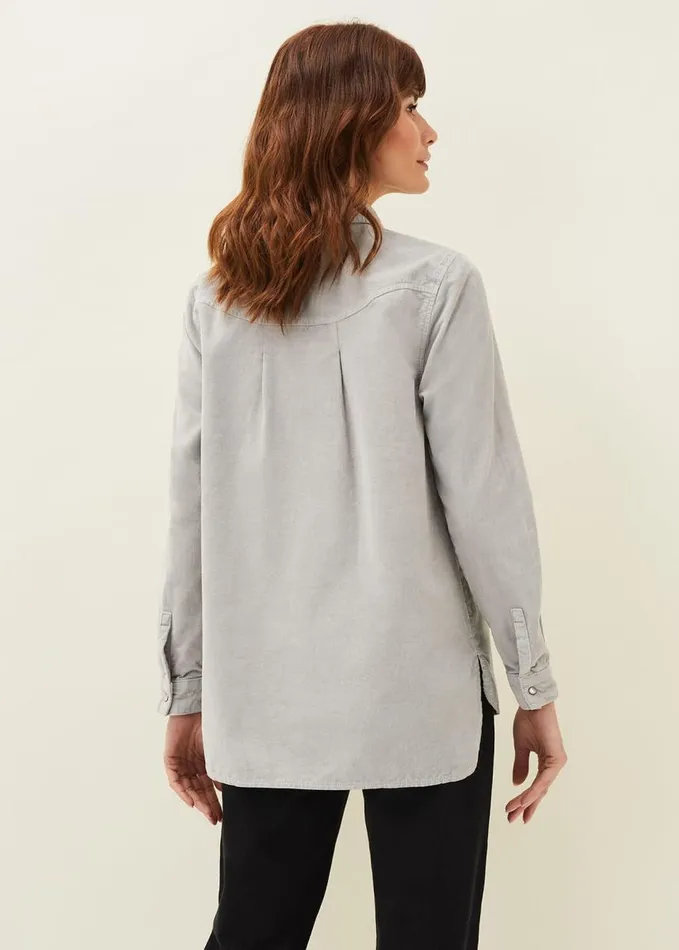 Phase Eight Peggie Corduroy Oversized Shirt Mint Women Shirts and Blouses