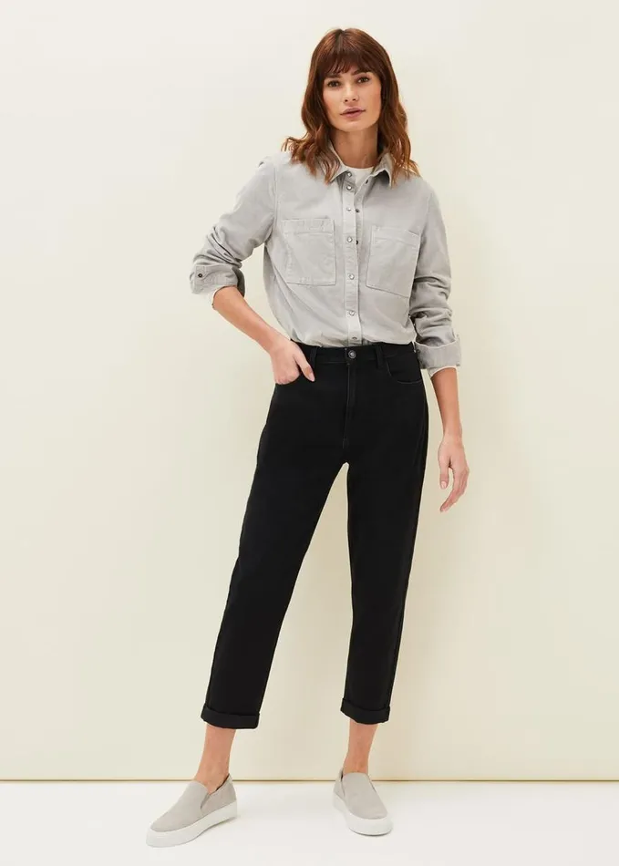 Phase Eight Peggie Corduroy Oversized Shirt Mint Women Shirts and Blouses