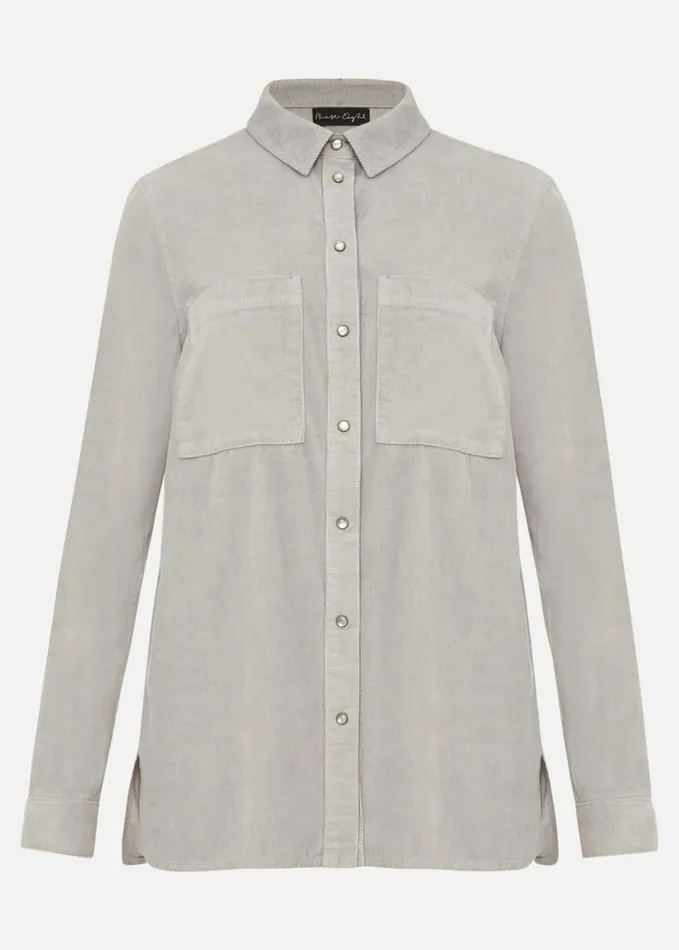 Phase Eight Peggie Corduroy Oversized Shirt Mint Women Shirts and Blouses