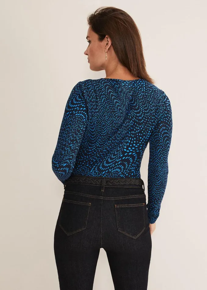 Phase Eight Pinna Ruched Top Cobaltnavy Women Tops and TShirts