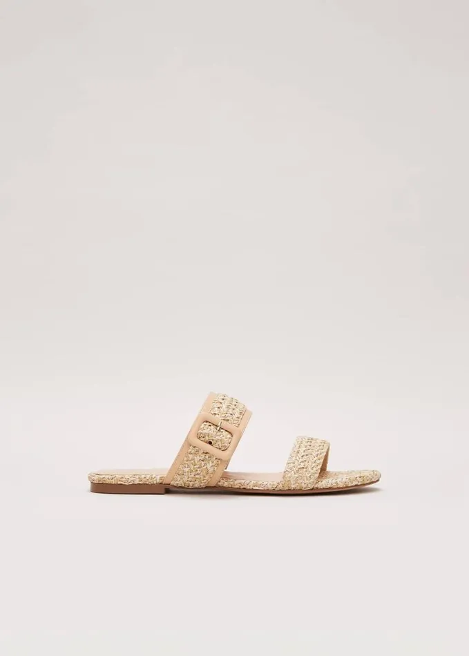 Phase Eight Raffia Slider Natural Women Flats