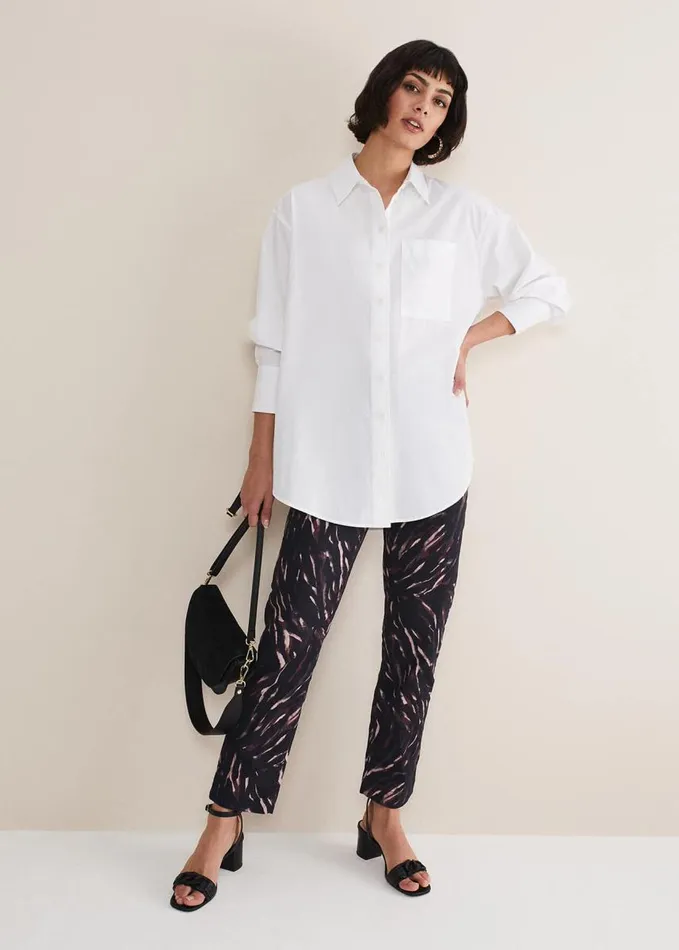 Phase Eight Ramona Zebra Print Straight Leg Jeans Blackmulti Women Trousers