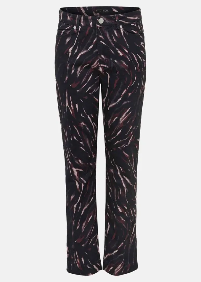 Phase Eight Ramona Zebra Print Straight Leg Jeans Blackmulti Women Trousers