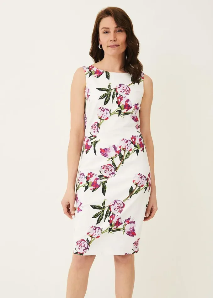 Phase Eight Rochella Peony Print Dress Ivorymulti Women Dresses
