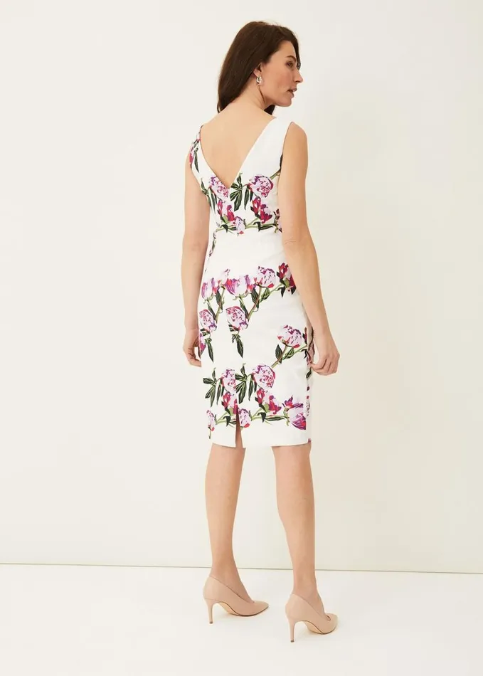 Phase Eight Rochella Peony Print Dress Ivorymulti Women Dresses