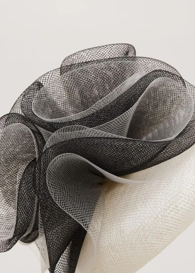 Phase Eight Ruffle Pillbox Fascinator Blackivory Women Fascinators and Hats