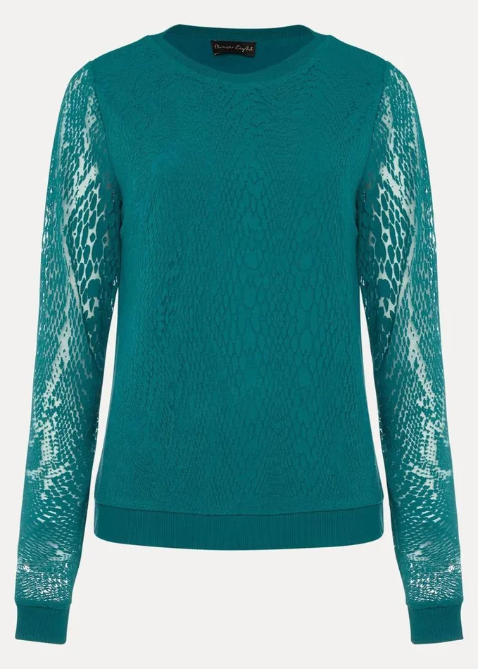 Phase Eight Sakuro Burnout Top Teal Women Tops and TShirts