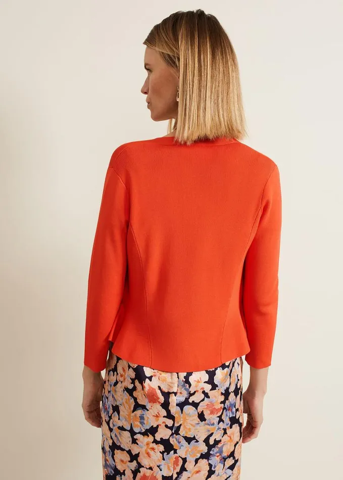 Phase Eight Salma Flare Hem Knitted Jacket Orange Women Knitwear