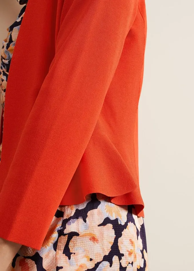 Phase Eight Salma Flare Hem Knitted Jacket Orange Women Knitwear