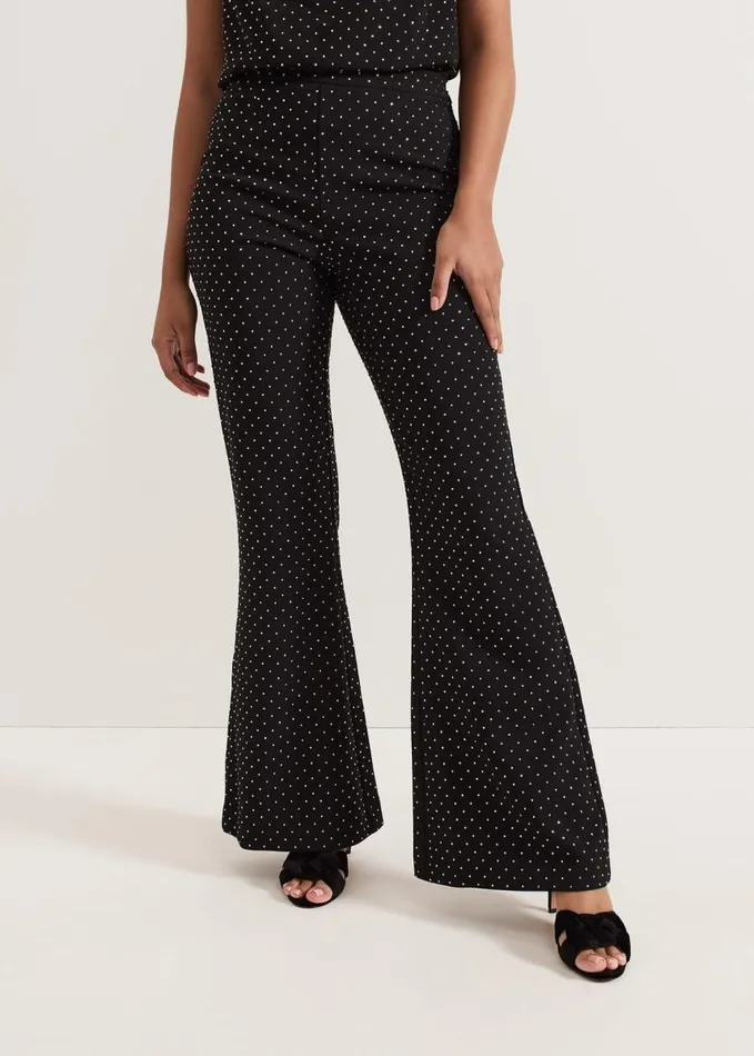 Phase Eight Samantha Petite Hotfix Trouser Black Women Trousers