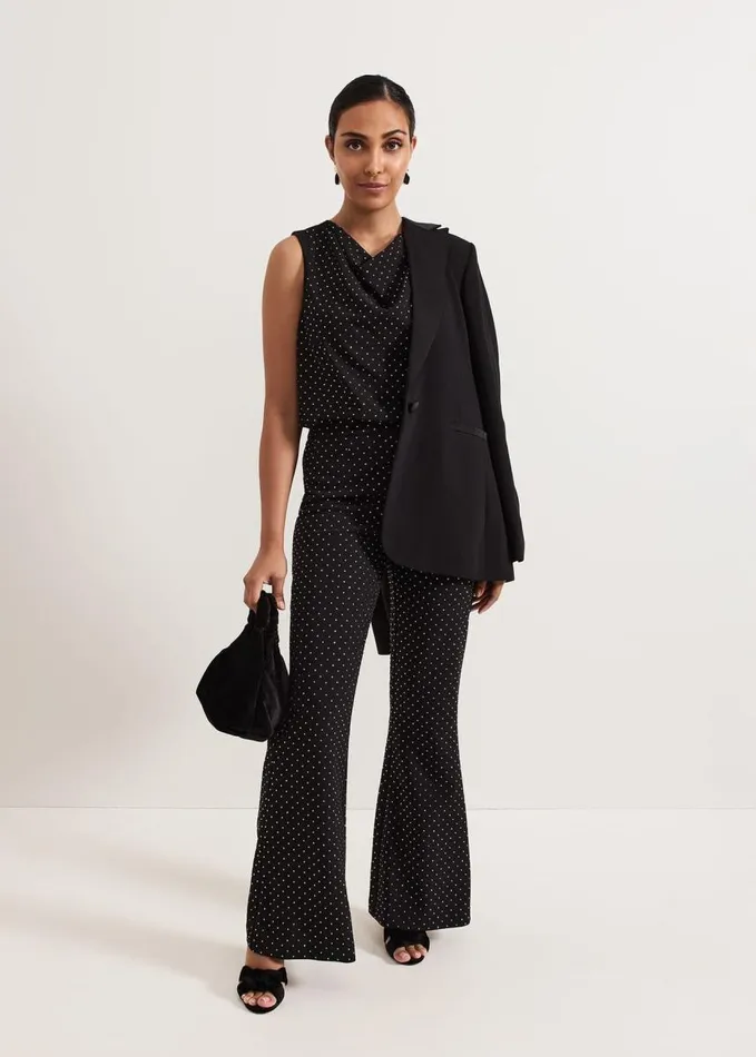 Phase Eight Samantha Petite Hotfix Trouser Black Women Trousers