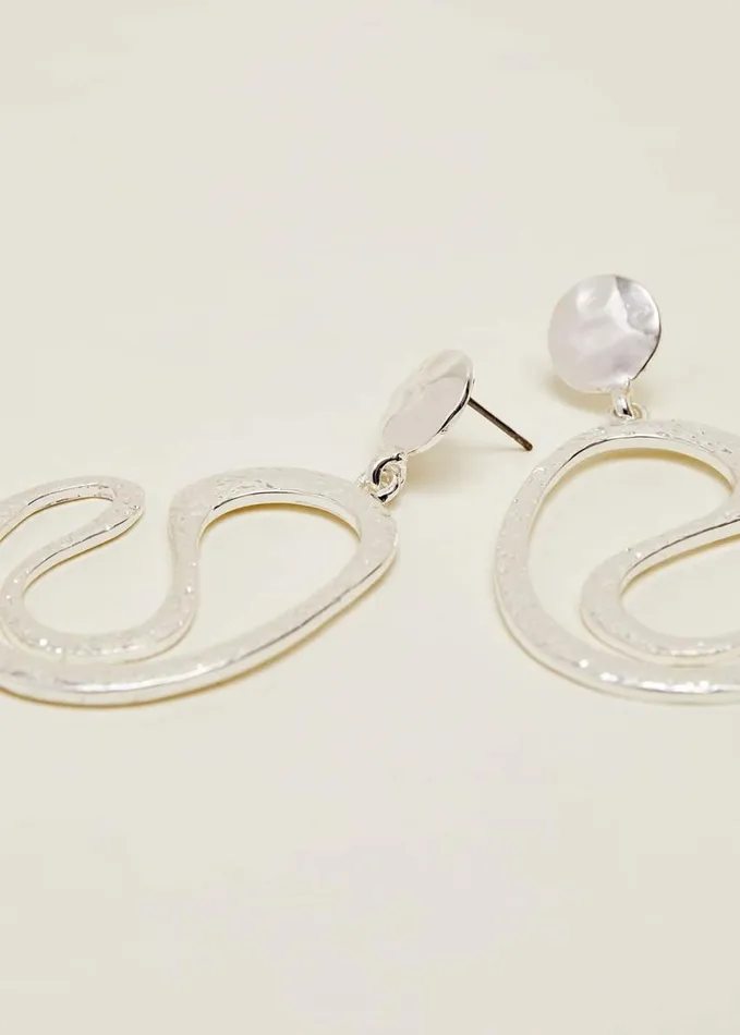 Phase Eight Silver Drop Earrings Silver Women Jewellery