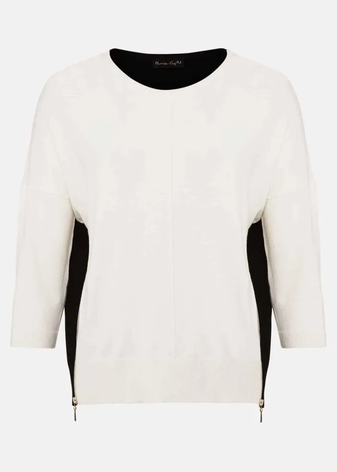 Phase Eight Skylar Colourblock Knit Blackivory Women Knitwear