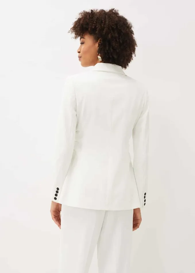 Phase Eight Solange White Blazer Ivory Women Jackets