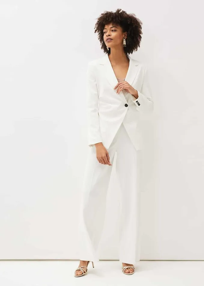 Phase Eight Solange White Blazer Ivory Women Jackets
