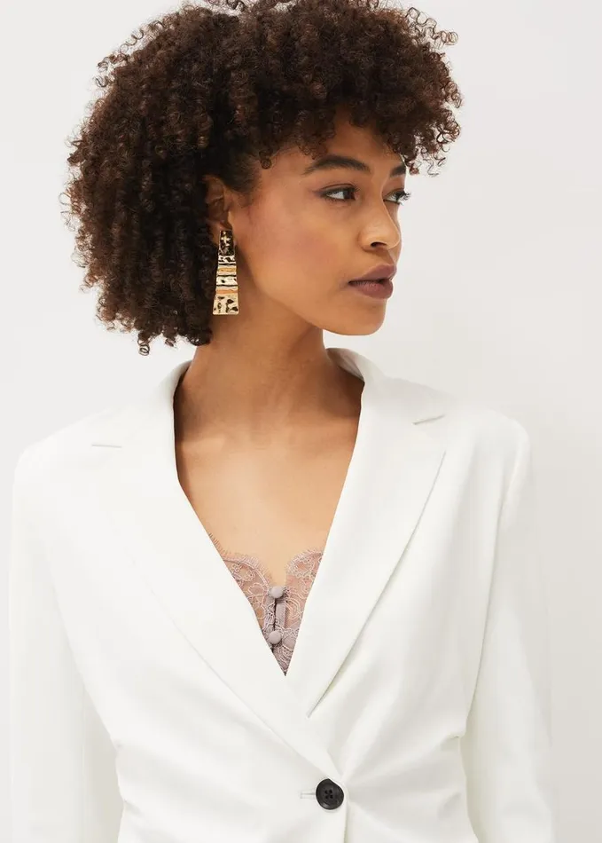 Phase Eight Solange White Blazer Ivory Women Jackets