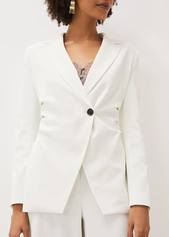Phase Eight Solange White Blazer Ivory Women Jackets
