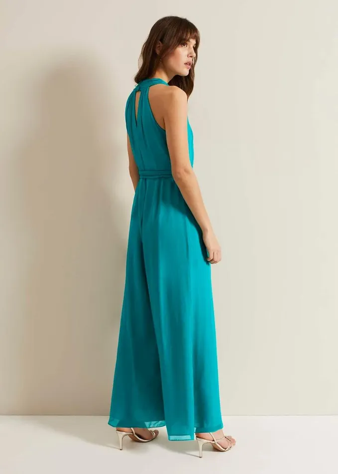 Phase Eight Susanna Silk Jumpsuit Green Women Dresses