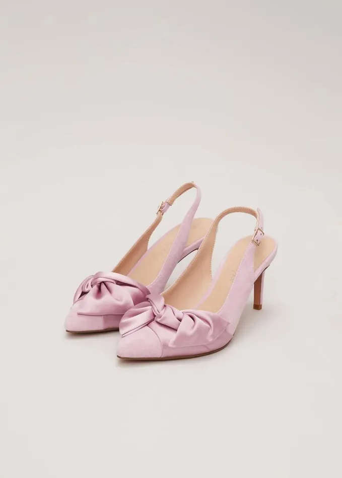 Phase Eight Twist Front Slingback Shoes Pink Women Occasion Shoes