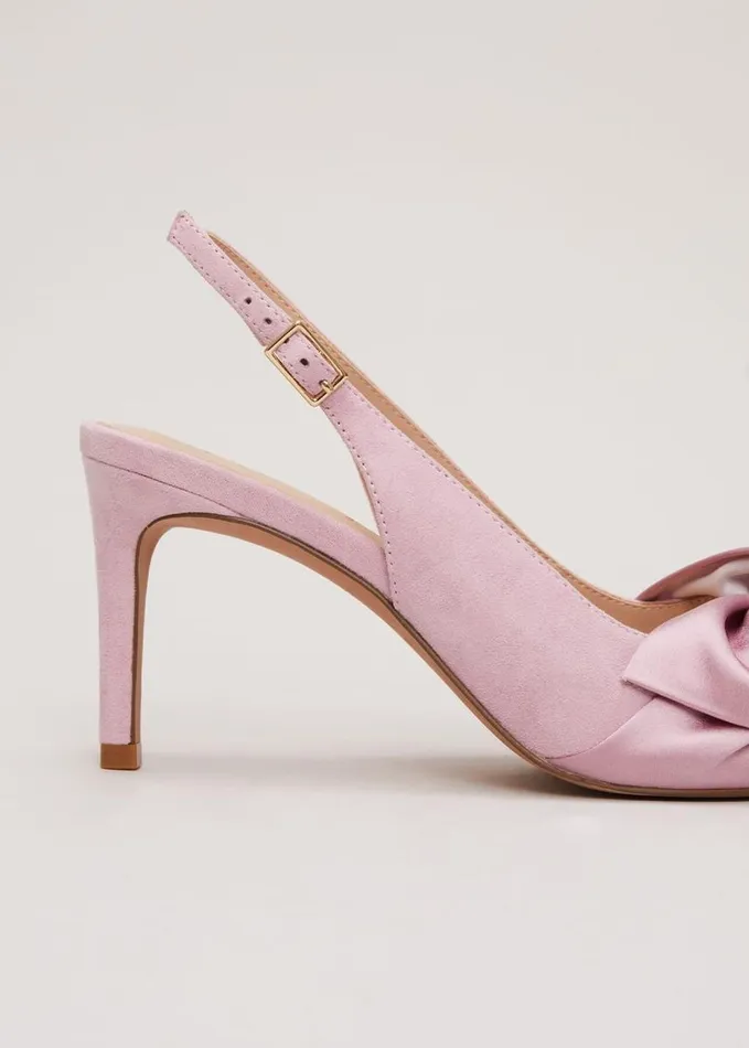 Phase Eight Twist Front Slingback Shoes Pink Women Occasion Shoes