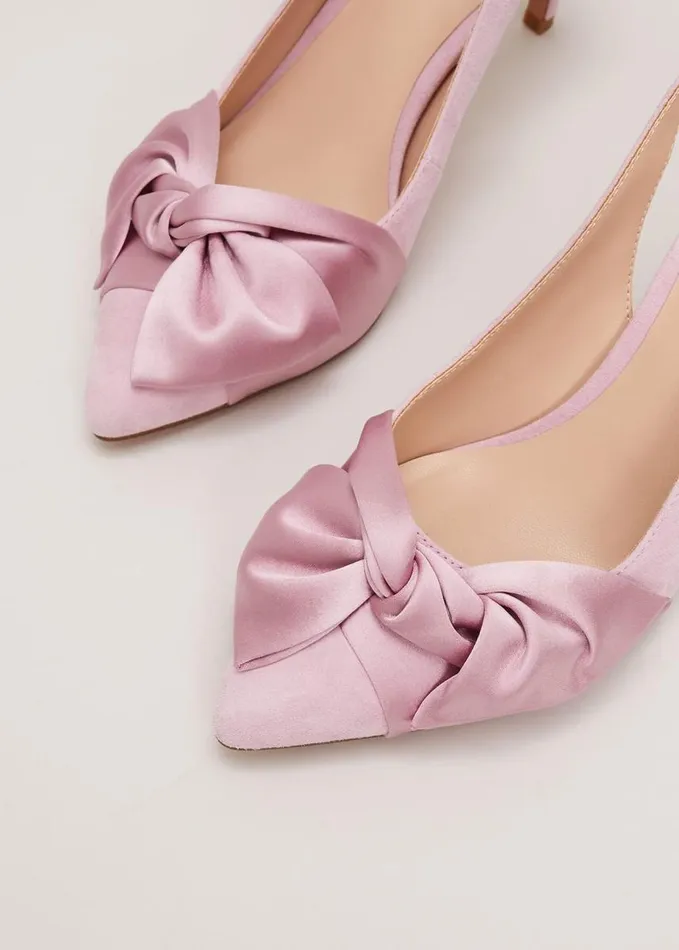 Phase Eight Twist Front Slingback Shoes Pink Women Occasion Shoes