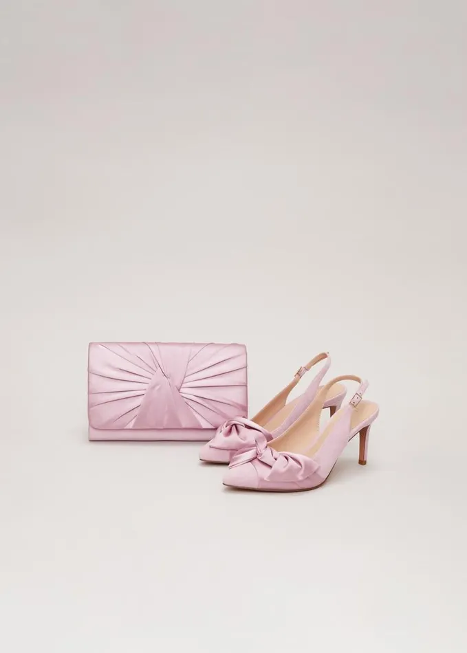 Phase Eight Twist Front Slingback Shoes Pink Women Occasion Shoes