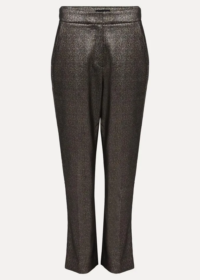Phase Eight Ulrica Shimmer Straight Leg Trousers Metallic Women Trousers