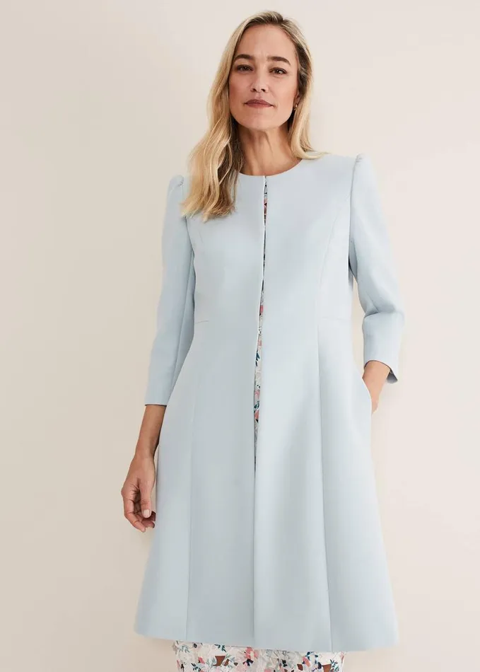 Phase Eight Venita Bow Long Jacket Eau De Nil Women Jackets