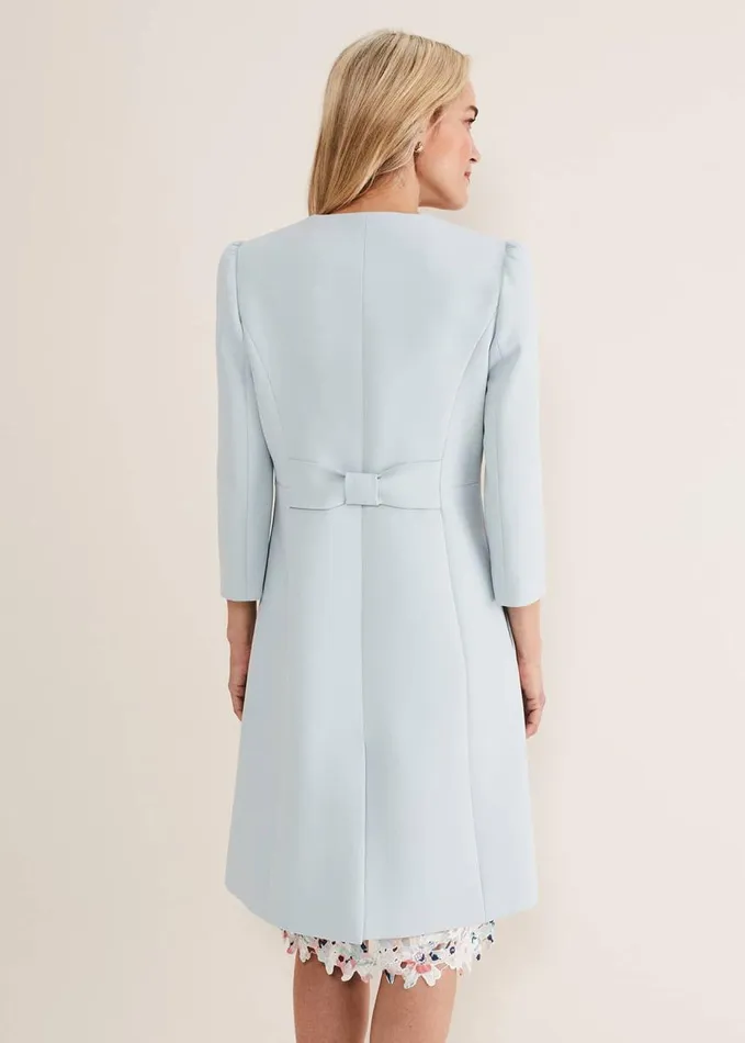 Phase Eight Venita Bow Long Jacket Eau De Nil Women Jackets