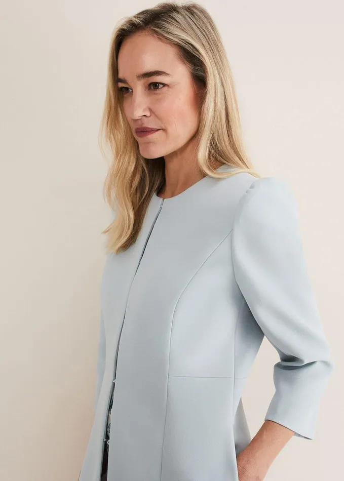 Phase Eight Venita Bow Long Jacket Eau De Nil Women Jackets
