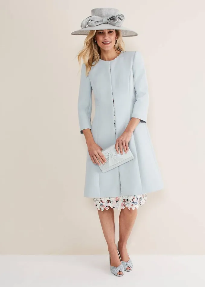 Phase Eight Venita Bow Long Jacket Eau De Nil Women Jackets