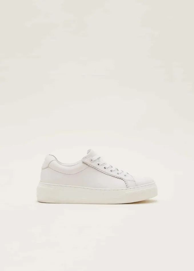 Phase Eight White Leather Trainers White Women Flats