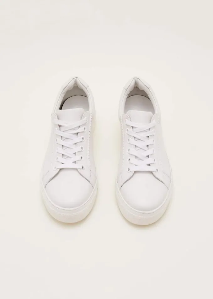 Phase Eight White Leather Trainers White Women Flats