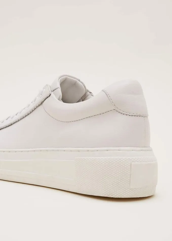 Phase Eight White Leather Trainers White Women Flats