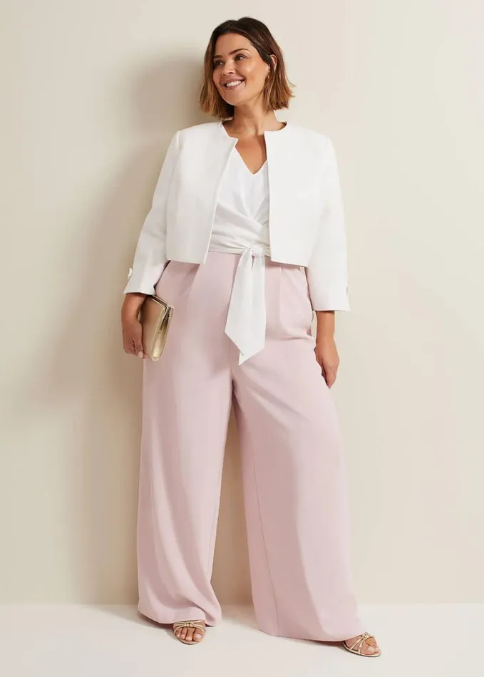 Phase Eight Zoelle Bow Jacket Ivory Women Jackets
