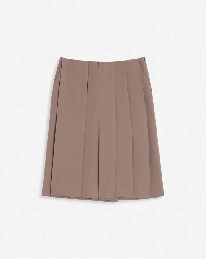 Pleated Culotte Marron Glace Women Lanvin Pants